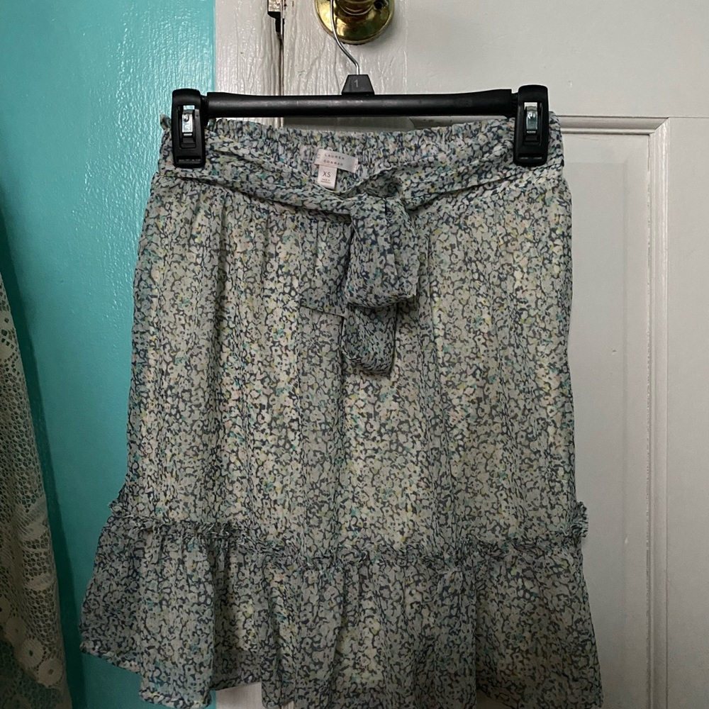 Floral Blue Mesh Skirt